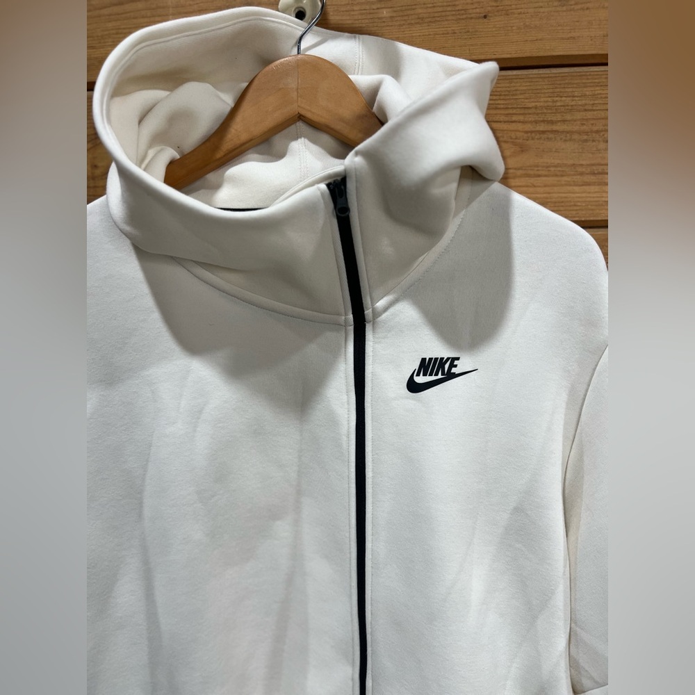 Nike Sportswear Tech Fleece Oversized Full-Zip Hoodie Cape Cream Small - Picture 3 of 7